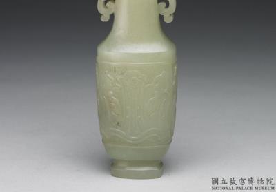 图片[3]-Jade vase with animal-shaped handles, Qing dynasty (1644-1911)-China Archive